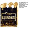 Happy Retirement Party Decorations Card Letter Guest Print Happy Retired Glitter Book Exquisite Design
