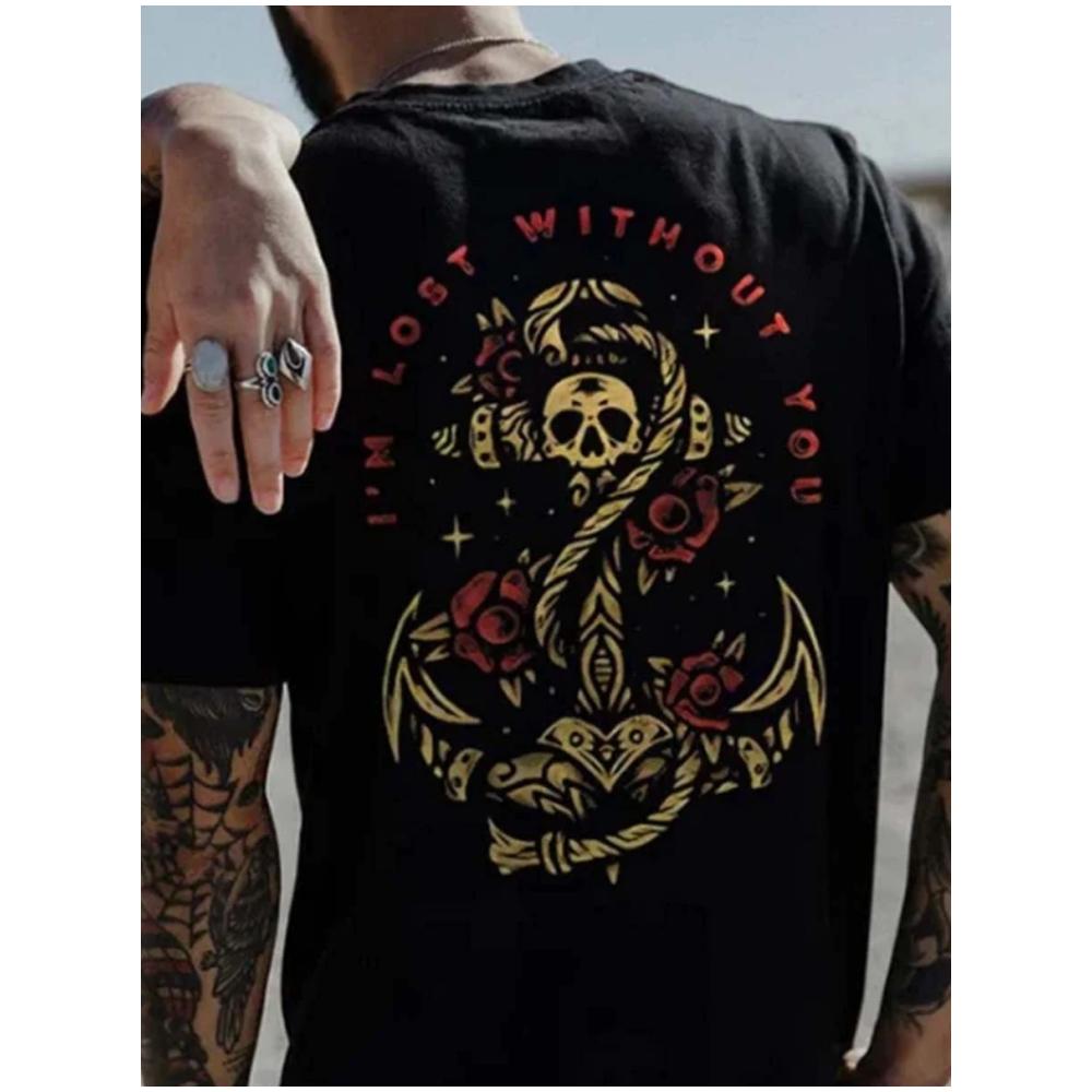Men's T-shirt Japan Print Short Sleeve T Shirt For Men 3D Tops Tees Vintage Street Clothing Oversized Tee Shirt Man Clothes