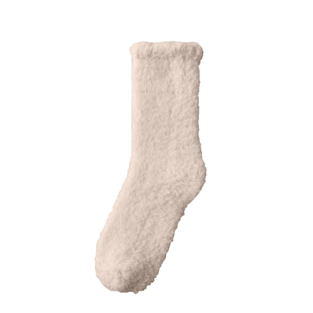 Women Soft Coral Fleece Socks Non Shedding Warm Floor Socks Thick Plush Sleep Socks Comfortable Indoor Socks