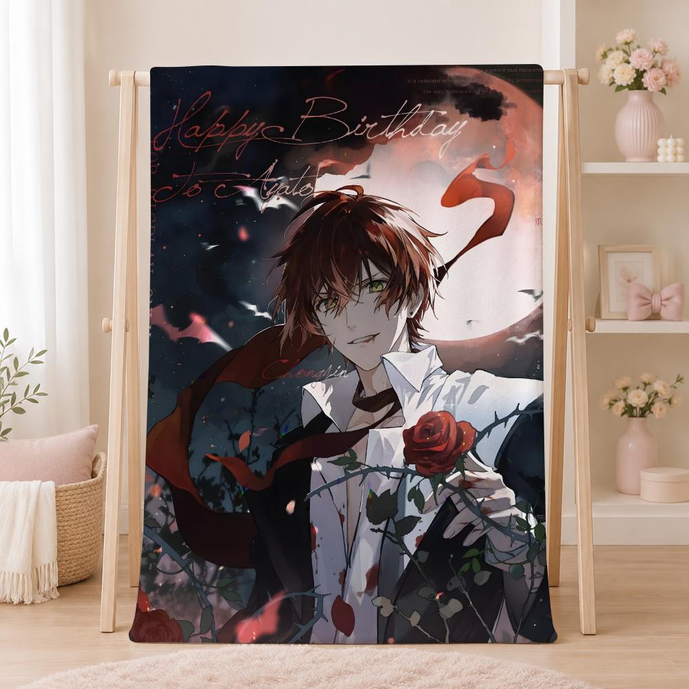 Romance Anime D-Diabolik LoversS Throw Summer Flannel Throw Blanket Soft Antistatic Washable KidFriendly Couch Bed