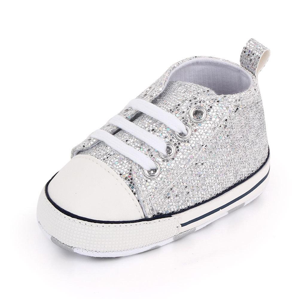 0-18M Fashion Newborn Baby Shoes Boy Girl Classical Sport Soft Sole First Walker Casual Sneakers White Baptism Shoes