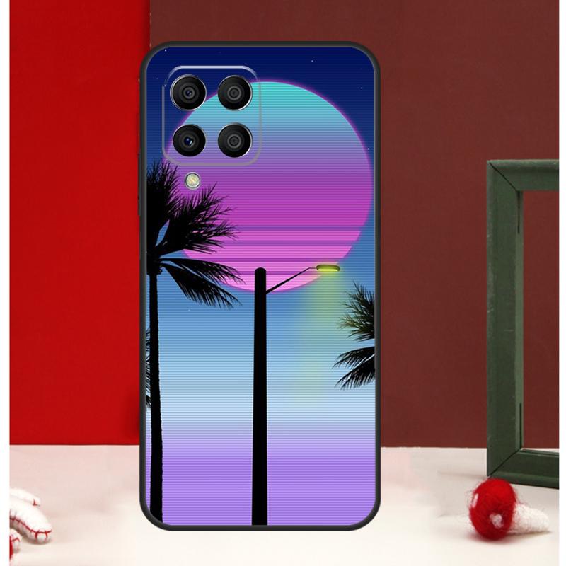 Retrowave Neon Palms Tree Case For Samsung Galaxy M12 M32 M52 M06 M16 M36 M56 M33 M15 M55 M31 M13 M14 M53 M35 M34 M54