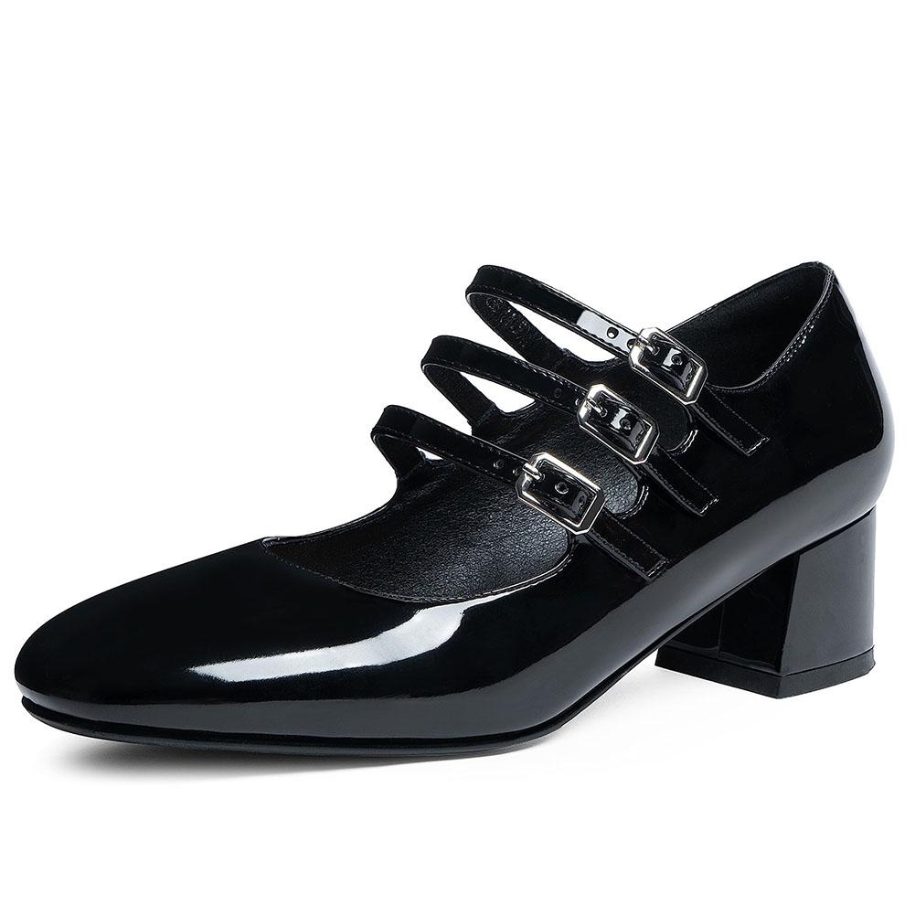 

Туфли-лодочки Мэри Джейн на толстом каблуке для женщин Брендовая дизайнерская обувь Весна Лето Удобная модная Милая женская обувь Сандалии 40