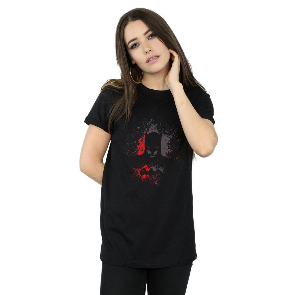 DC Comics Womens/Ladies Batman Splash Cotton Boyfriend T-Shirt