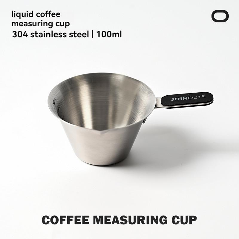 304 Stainless Steel & Pure Titanium Coffee Extraction Cup Espresso Measuring Cup Liquid Collection Cup