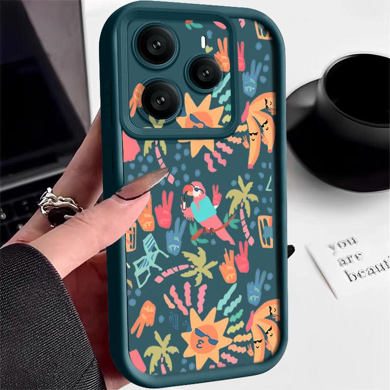 Colorful Cartoon Pattern Case For Xiaomi Redmi Note 14 13 Pro 5G 4G 12 11 Funda Xiaomi 14T 13T 11T Pro Shockproof Bumper Silicone Cover