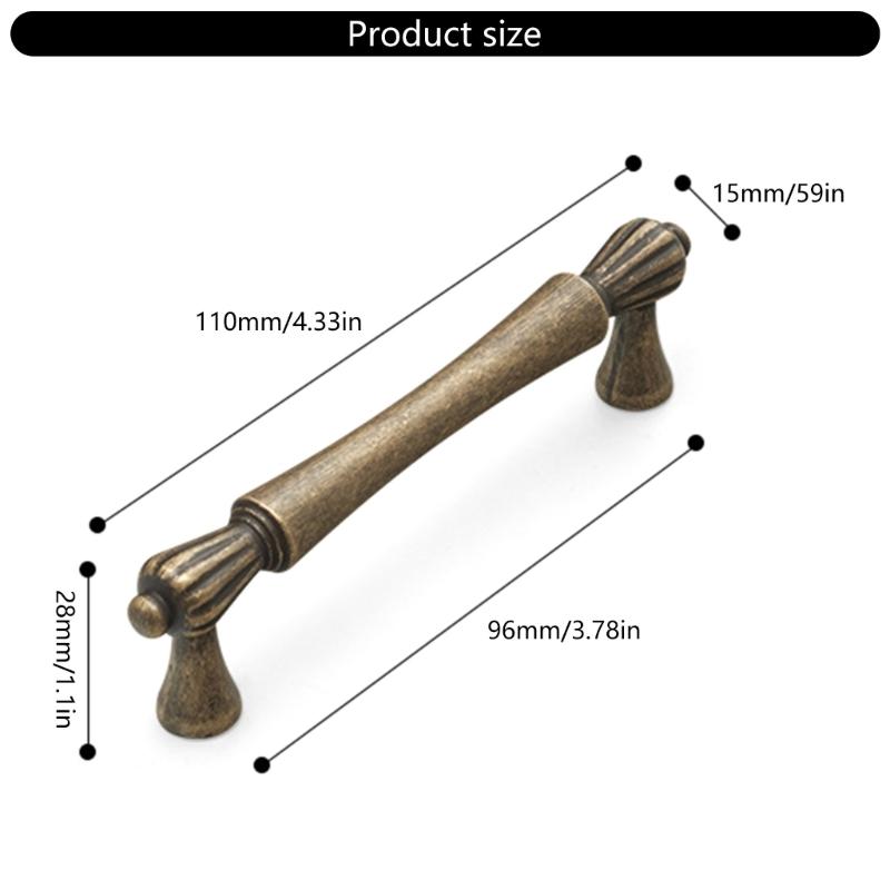 Pack Of 4 Antique Brass   Cabinet Pull Vintage French Style Handles Multiple Type for Option for Kitchen & Bathroom