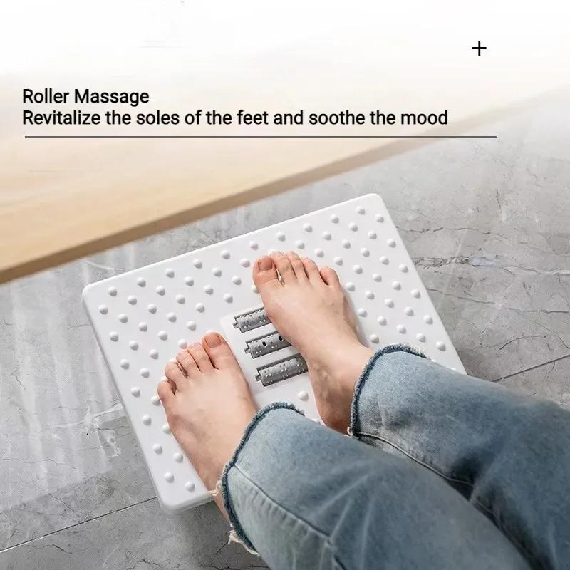 Foot Rest Under Desk Rocking Footstool With Massage Rollers Foot Rest Foot Relaxation Circulation For Home Study Office Work