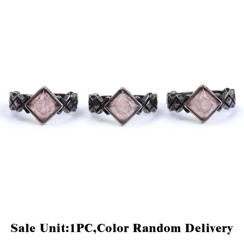 White Crystal Stone Ring Punk Style Amethyst Ring Newest Crystal Ring Fashion Accessories
