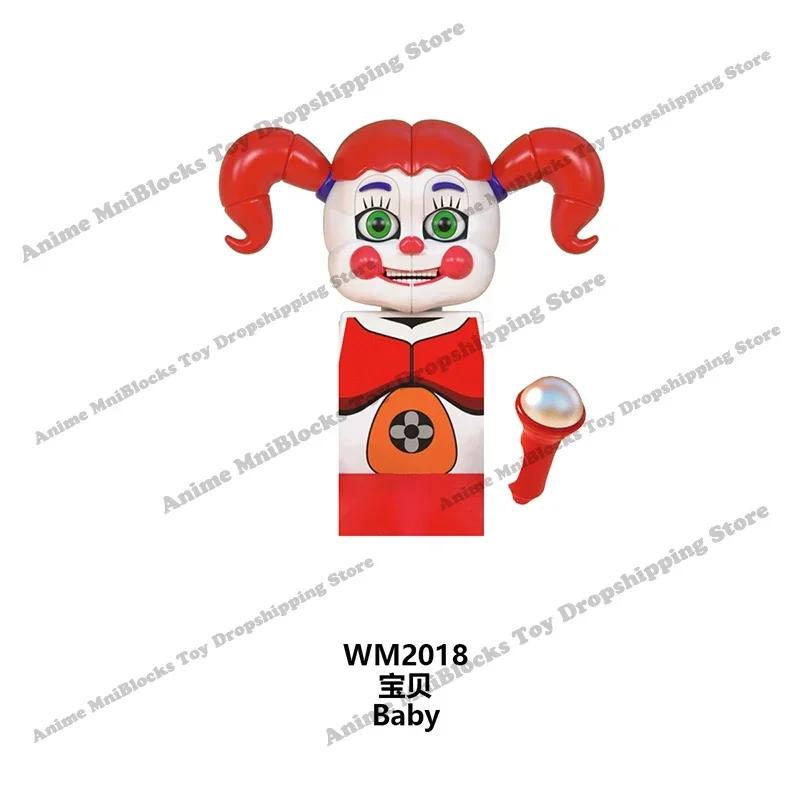 WM6074 WM6097 Zusammenbau Mini-Bausteine FNAF Spielfigur Chica Foxy Bär Bonnie Nightmare Junge Baby Skelett Thriller Spielzeug Geschenk