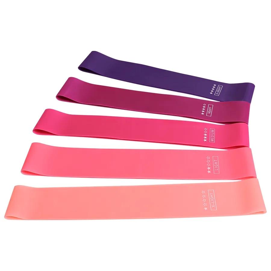 5pcs Rubber Resistance Band Yoga Gym Elastic Gum Strength Pilates Crossfit Fat Burner Women Weight Loss Sports Body Slim Shaping