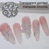50Pcs Mini Nail Rhinestones Transparent Zircon Flash Nail Art Crystal Gems Dazzling Manicure Tip 3D Nail Art Decoration