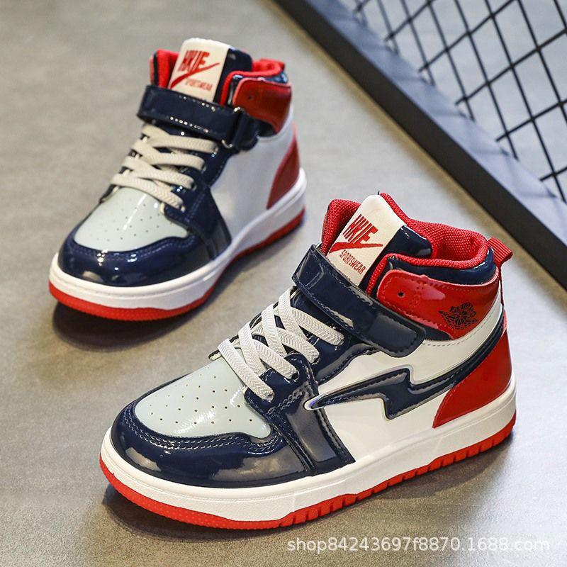 Children's sports shoes Spring and autumn 2025 Boys and girls medium and high-top board shoes medium and older children's fashion handsome board s