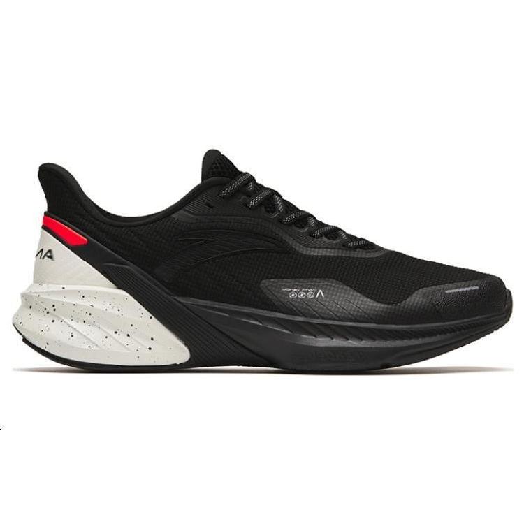 Anta DuCi4 Cushioning Slip Resistant Abrasion Resistant Low top Running Shoes Men's Black White Red 112315520-5