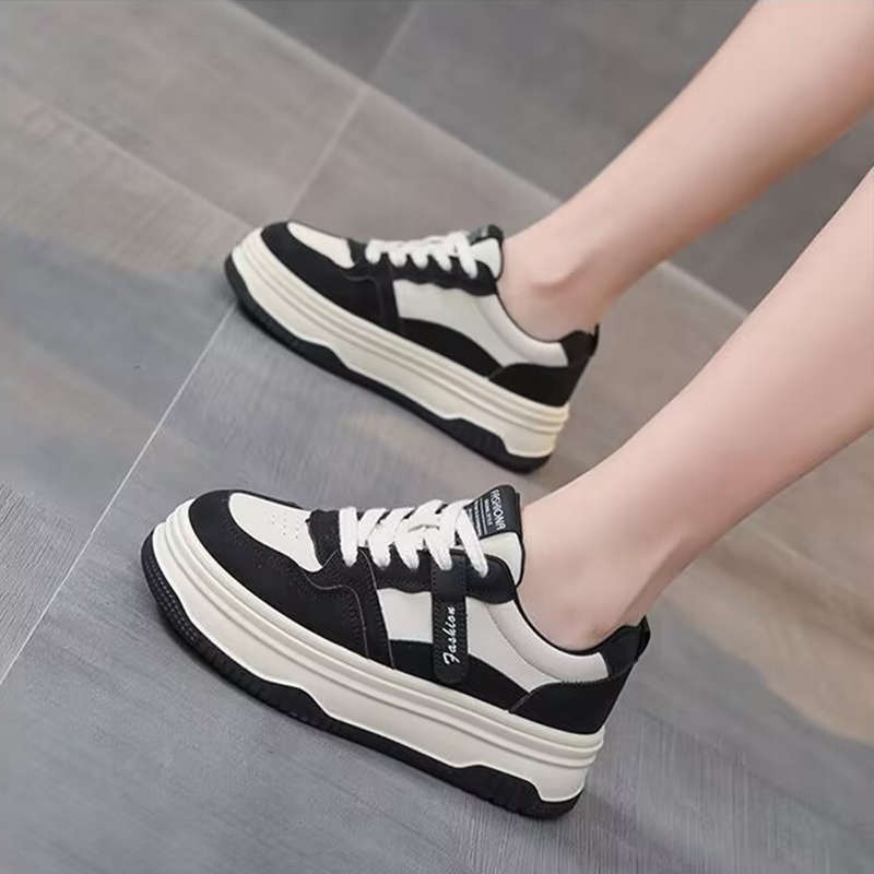 Melad thick baseplate shoes women's 2025 new spring and autumn breathable versatile shoes women's shoes heightening casual sports shoes