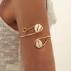 Ingemark 2026 New Creative Conch Open Bangles for Women Vintage Elegant Adjustable Spiral Arm Bracelets Summer Charm Jewelry