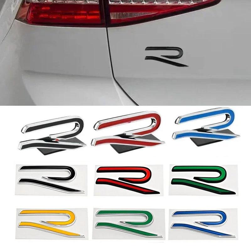 Alloy Car Front Grille Emblem Rear Trunk Sticker for Volkswagen VW New R Rline Badge GTI BORA GOLF PASSAT Polo SCIROCCO T-ROC