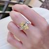 Xiancan Jewelry 2023 Sparkling 10-Carat High Carbon Oval Diamond Ring In 925 Silver