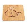 Bamboo Round Table Mat Simple Hollow Pattern Heat Resistant Pot Dish Placemats Anti-slip Protection Table Decorative