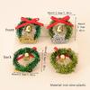 2 Stück Puppenhaus Miniatur Weihnachts-Kranz Baumkränze Hängende Heimdeko-Accessoires Spielzeug Rollenspiel Spielzeug