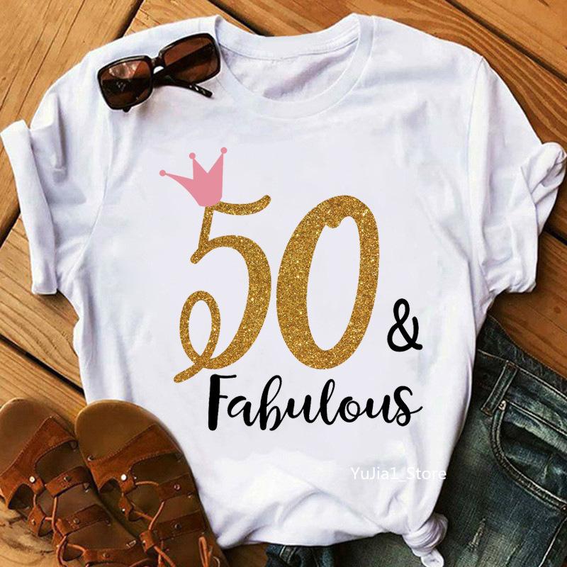 Stylish Pop Queen's Birthday Women's Printed Base Shirt Summer Fashion Top Polyester Fiber Bestseller Trendy Ladies' Outfit