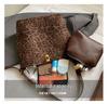Leopard Print Suede Tote: Versatile Large-Capacity Crossbody for Autumn/Winter