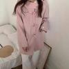 New Horn Buckle Wintertime Korean Version of The Small Women's Tide Double-sided Wool Coat