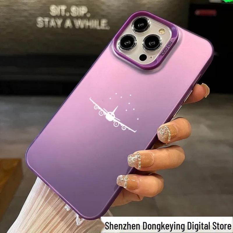 

Silver Airplane Matte Protective Case for iPhone 14 Pro, 13, 11 Pro Max, XR iPhone 7 Plus/8 Plus