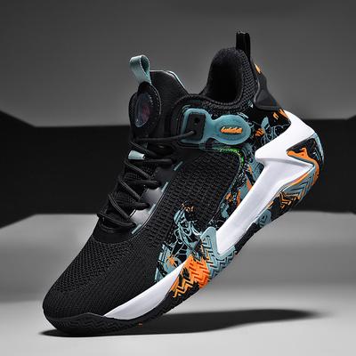 Basketball Shoes Men's Fly-woven Sports and Leisure Shoes, Men's Shoes Large Size 47 48 Breathable Mesh Shock-absorbing, Non-slip and Wear-resistant