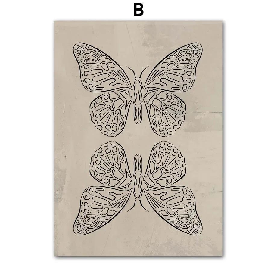 Modern Minimalism Wall Art Nordic Canvas Painting Black Gray Abstract Flower Leaves Girl Face Posters And Prints Wall Pictures
