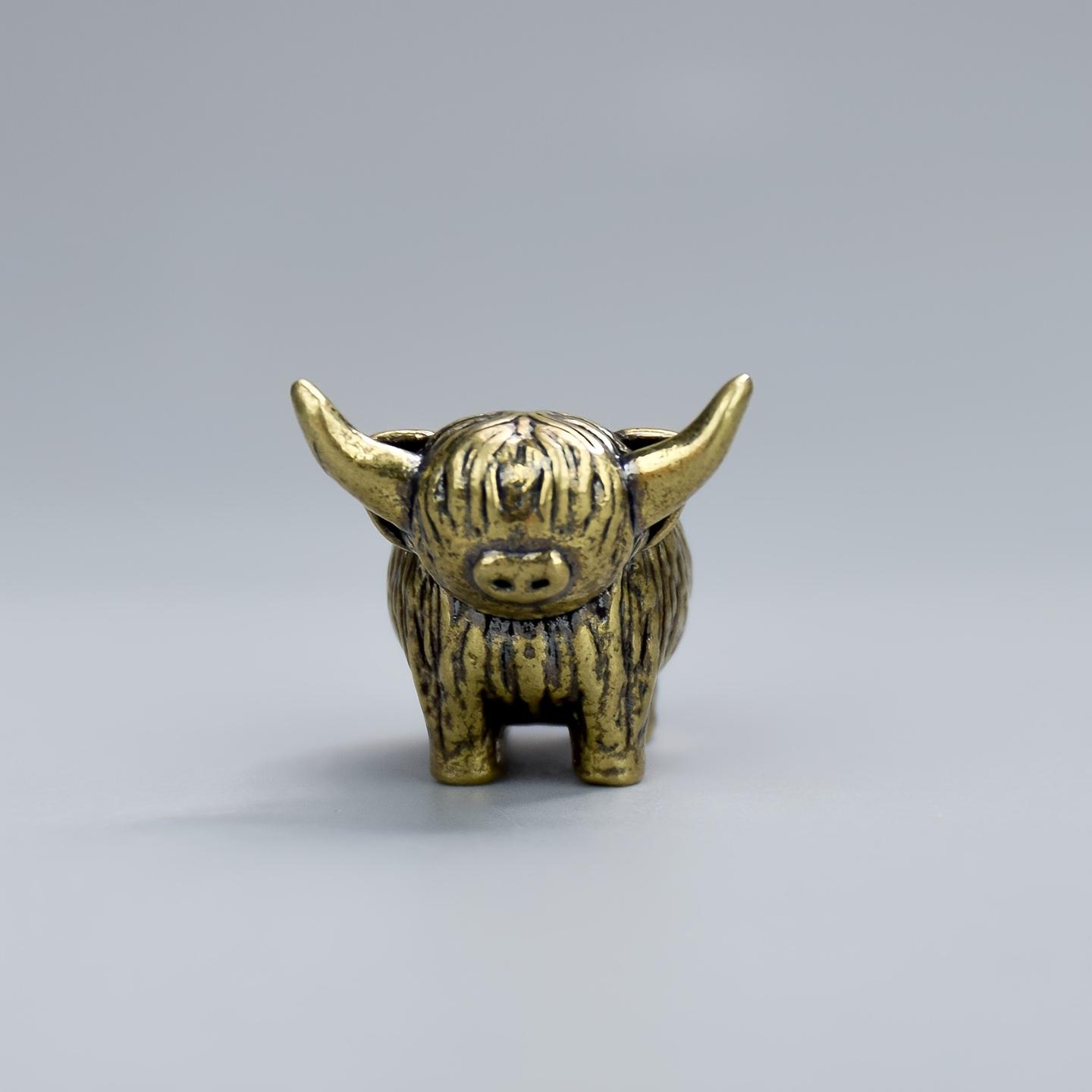 

Solid Brass Vintage Bull Figurine | Miniature Decor for Desk, Tea Table & Home | No Battery Needed
