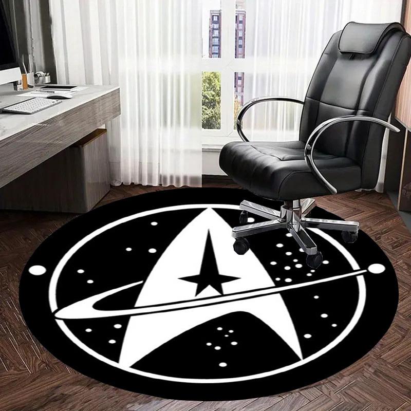 1pc Space Exploration Symbol Round carpet, Made of Polyester,Perfect for Decorating Office Chairs, Living Rooms, A Vibrant Decorative Rug