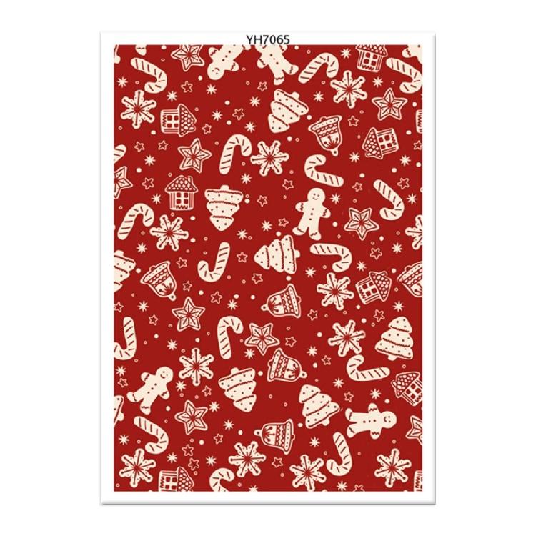 Бумага для переноса на глиняные серьги Рождественская бумага для переноса Листы для водного переноса Наклейки для водного переноса Листы для переноса на глину