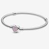 925 Silver Zircon Love Heart Sweet Bracelet DIY Bead Making Fit Original Bracelets Fine Jewelry Gift