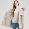 Fashion Winter Coat Female Long Parkas Hooded Faux Fur Collar Detachable Sleeves Loose Thick Warm Women's Jackets