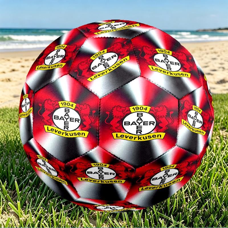 Bayer 04 Leverkusen Print Size 5 Soccer Ball, PU Wear Resistant Football for Match Training and Daily Practice, Birthday Gift for Soccer Fans