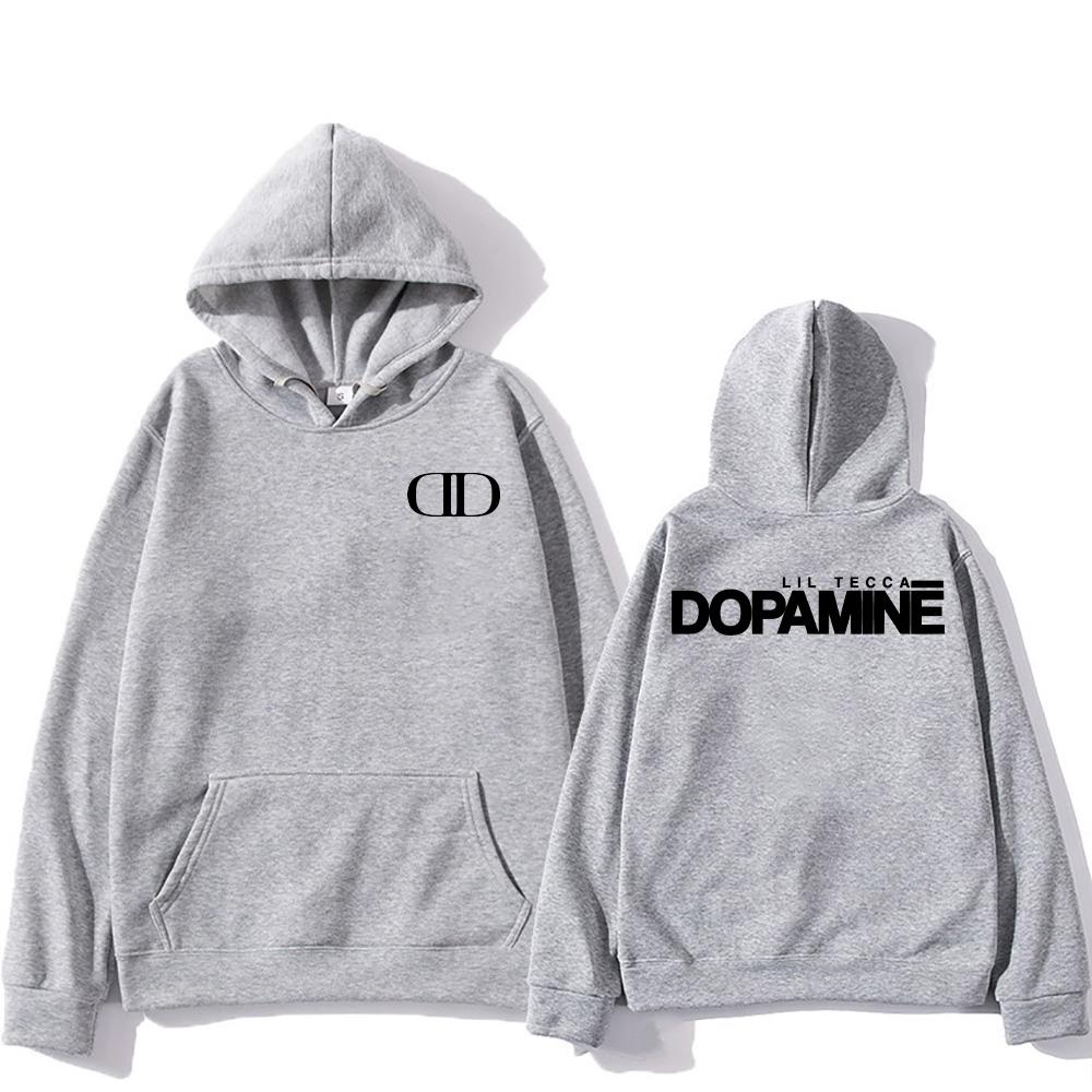 Rapper Lil Tecca Dopamine Album Merch Hoodie Men Women Long Sleeve Sweatshirt Gothic Streetwear Loose Versatile Pullover