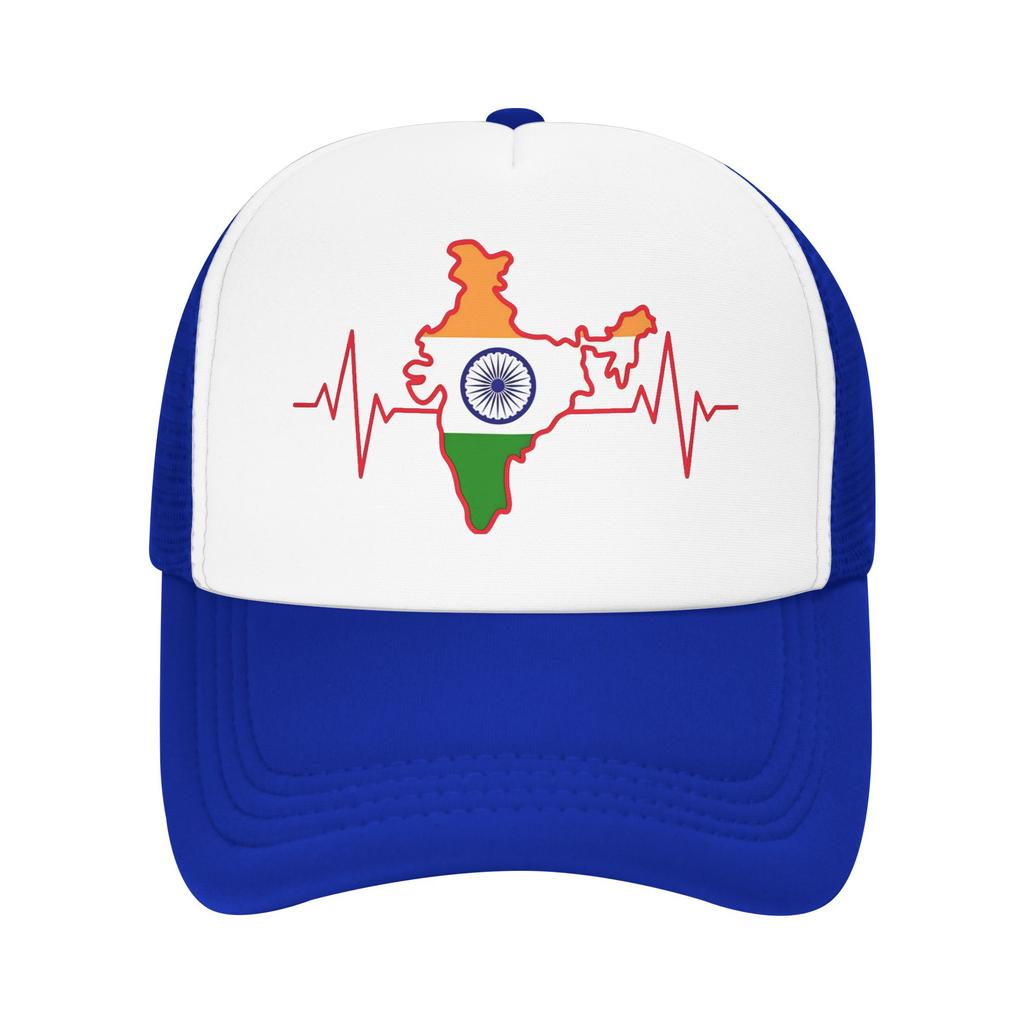 Heartbeat Of India Tricolor Map Pulse Art Casual Sun Hats For Women Unisex Spring Outdoor Sports Baseball Cap Vintage Hats