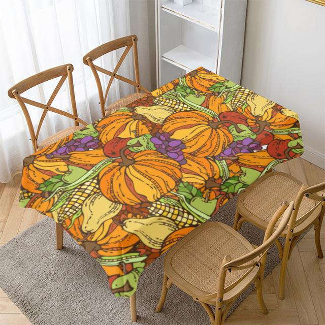 Față de masă Seria Recunoștință Europeană și Americană Factori de Ziua Recunoștinței Imprimare creativă Față de masă pentru decorarea camerei de zi