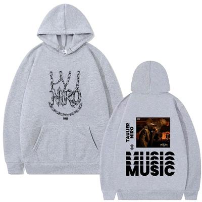 Rapper Niro Taulier Album Grafik Hoodie Herren Damen Rock Kapuzen Trainingsanzug Männlich Lässig Fleece Pullover Hoodies