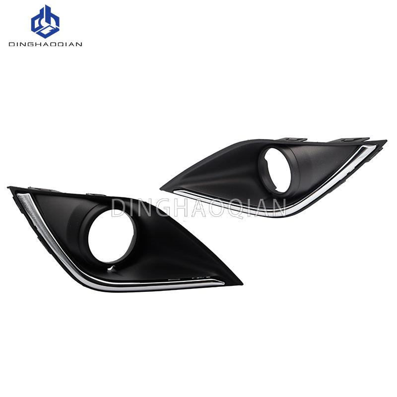 1 set Fog Lights Headlight for Mitsubishi Outlander 2016 2017 2018 2019 Fog Lamp Cover Grill Bezel Front Bumper Fog Light