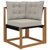 Outdoor Sofa Set with Cushions 6 pcs Natural and Light Grey