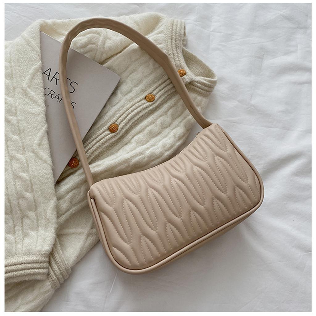 2023 Shoulder Bag PU Tote Bag Handbag for Girl Women Underarm Bag Fashion Solid Color Trendy Bag Versatile Armpit Bag