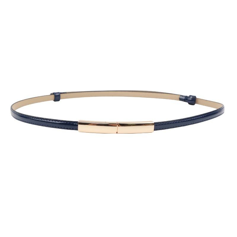 Cinturón de cuero genuino de moda para mujer, cinturón de diseñador con hebilla dorada ajustable, cinturón decorativo para pantalones vaqueros y vestidos.