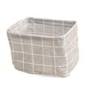 Foldable Storage Basket with Handles Waterproof Large Capacity Cotton Linen Printed