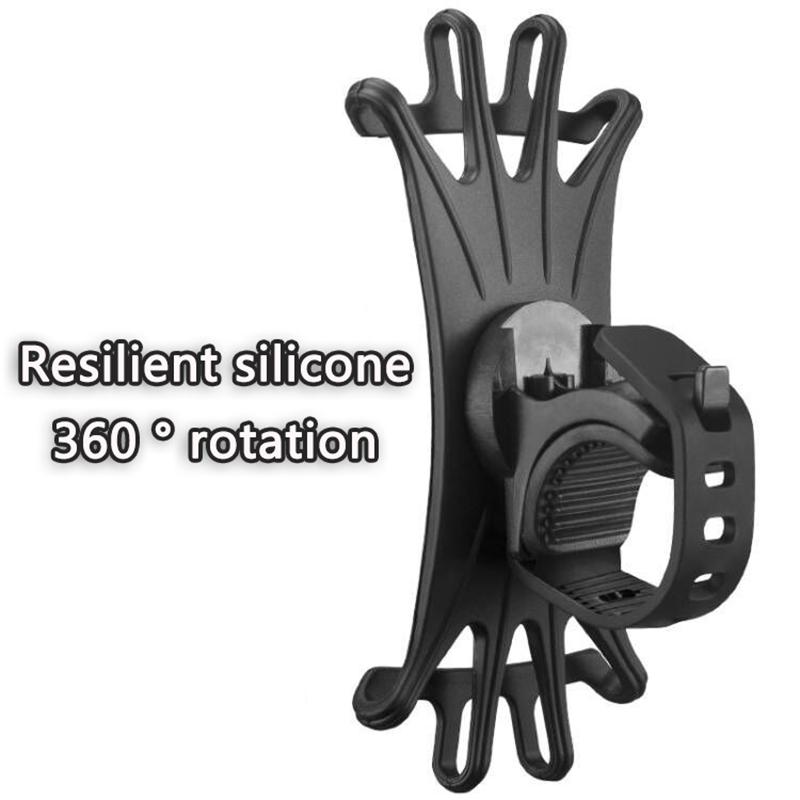 Supporto per Telefono Cellulare da Bicicletta Rotante a 360 Gradi Supporto in Silicone per Veicolo Elettrico Supporto per Navigazione per Ciclista