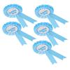 5Pcs Brooch Pin Happy Birthday Ribbon Rosette Badge for Special Party Decoration ClothingBlue