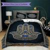 Hand of Fatima Pattern Bedding Uilt Set Uilt Cover Pillowcase Home Decoration Birthday Gift (1 * Duvet Cover + 2 * Pillowcase  Without Core)96
