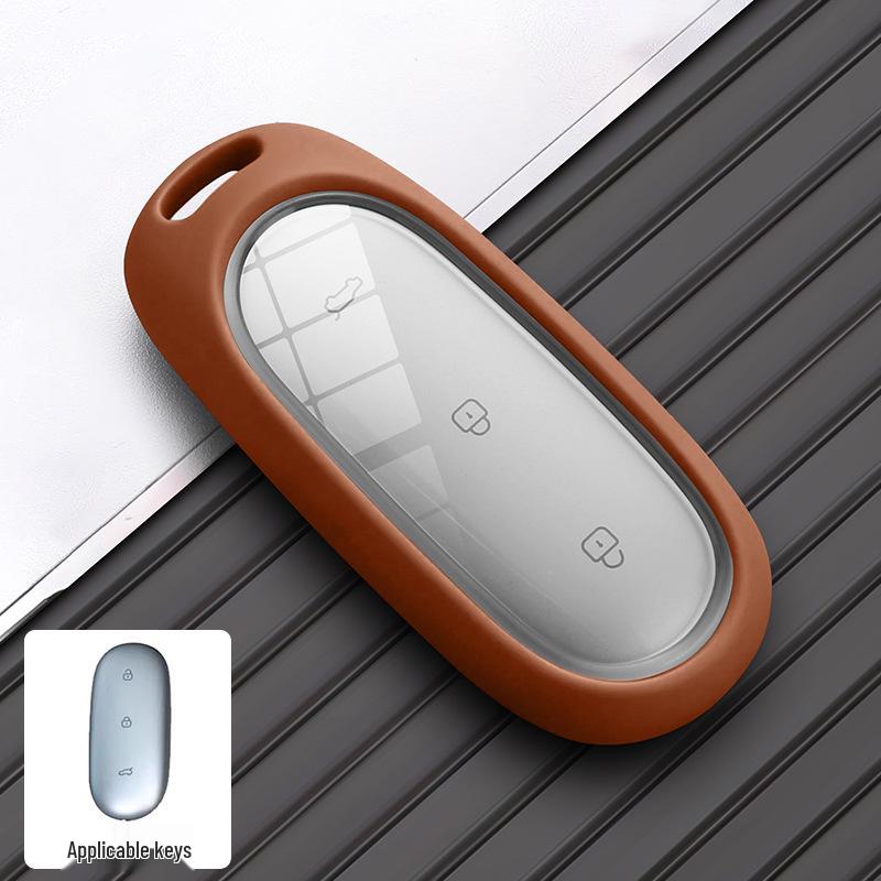Li Auto L6-L9 Key Case: Liquid Silicone Protective Shell with Advanced Buckle - Car Interior Decoration.