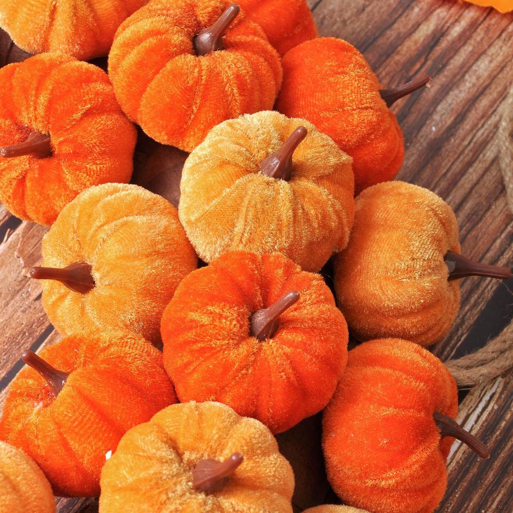 Fall Harvest Wreath for Front Door, 40cm Autumn Decoration Garland Artificial Pumpkin